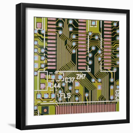 Macrophotograph of a Circuit Board-Dr. Jeremy Burgess-Framed Premium Photographic Print