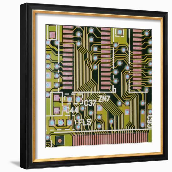 Macrophotograph of a Circuit Board-Dr. Jeremy Burgess-Framed Premium Photographic Print