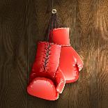 Boxing Gloves on Wall-Macrovector-Photographic Print