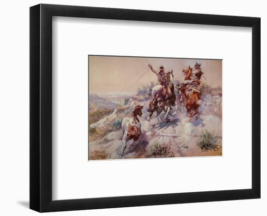 Mad Cow-Charles Marion Russell-Framed Art Print