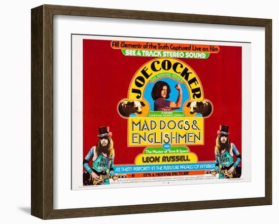 Mad Dogs and Englishmen, Center: Joe Cocker; Bottom Left and Right: Leon Russell, 1971-null-Framed Art Print