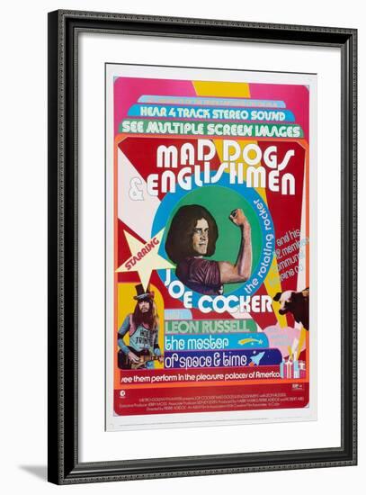 MAD DOGS AND ENGLISHMEN, , Joe Cocker (center), Leon Russell (bottom, left), 1971-null-Framed Art Print