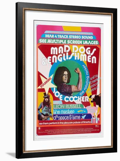 MAD DOGS AND ENGLISHMEN, , Joe Cocker (center), Leon Russell (bottom, left), 1971-null-Framed Art Print