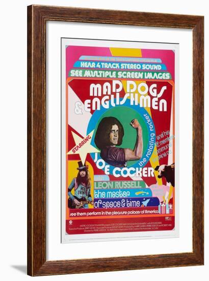 MAD DOGS AND ENGLISHMEN, , Joe Cocker (center), Leon Russell (bottom, left), 1971-null-Framed Art Print