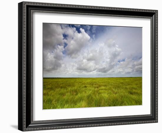 Mad Island Marsh Preserve, Texas: Landscape of the Marsh's Coastal Plains Near Sunset.-Ian Shive-Framed Photographic Print