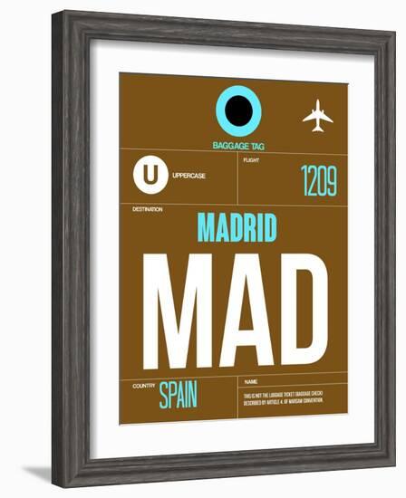 MAD Madrid Luggage Tag 1-NaxArt-Framed Art Print