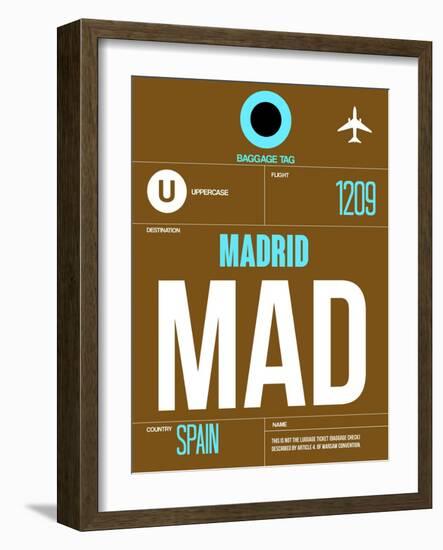 MAD Madrid Luggage Tag 1-NaxArt-Framed Art Print