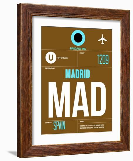 MAD Madrid Luggage Tag 1-NaxArt-Framed Art Print