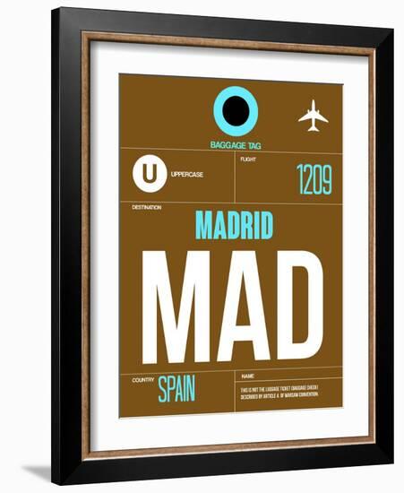 MAD Madrid Luggage Tag 1-NaxArt-Framed Art Print