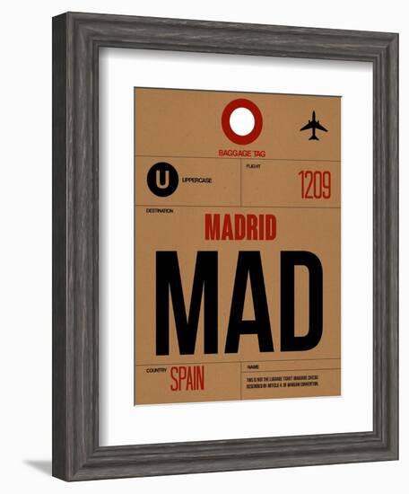 MAD Madrid Luggage Tag 2-NaxArt-Framed Art Print