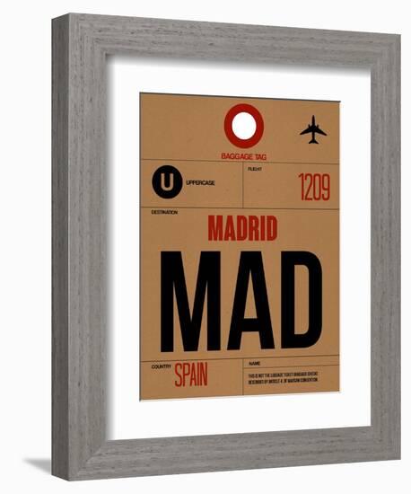 MAD Madrid Luggage Tag 2-NaxArt-Framed Art Print