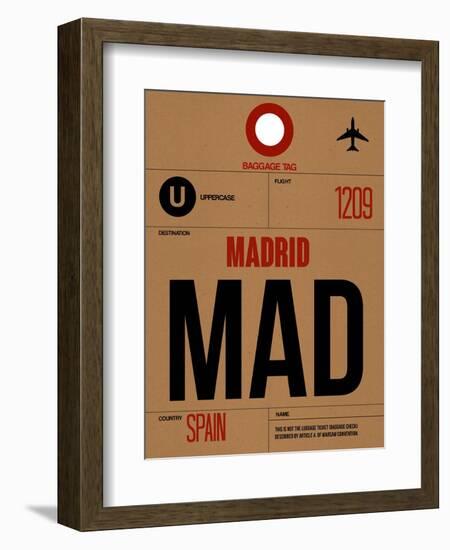 MAD Madrid Luggage Tag 2-NaxArt-Framed Art Print