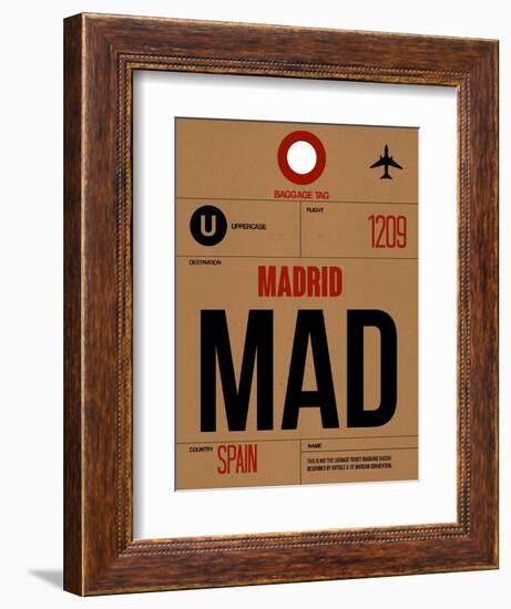 MAD Madrid Luggage Tag 2-NaxArt-Framed Art Print