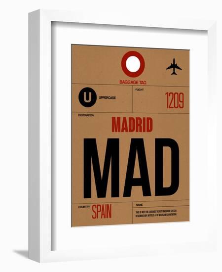 MAD Madrid Luggage Tag 2-NaxArt-Framed Art Print