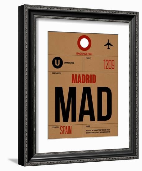 MAD Madrid Luggage Tag 2-NaxArt-Framed Art Print