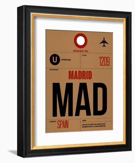 MAD Madrid Luggage Tag 2-NaxArt-Framed Art Print