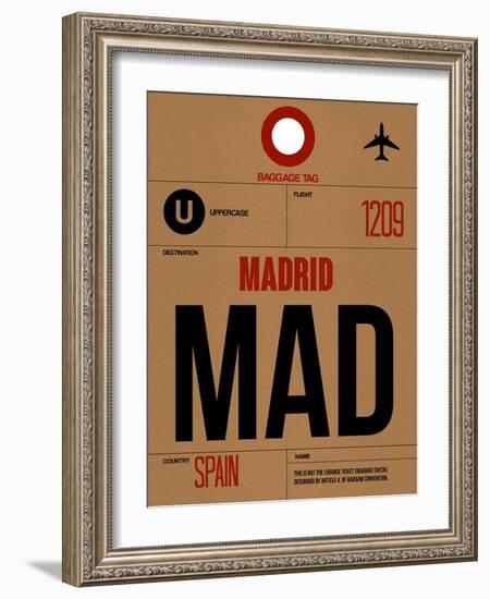 MAD Madrid Luggage Tag 2-NaxArt-Framed Art Print