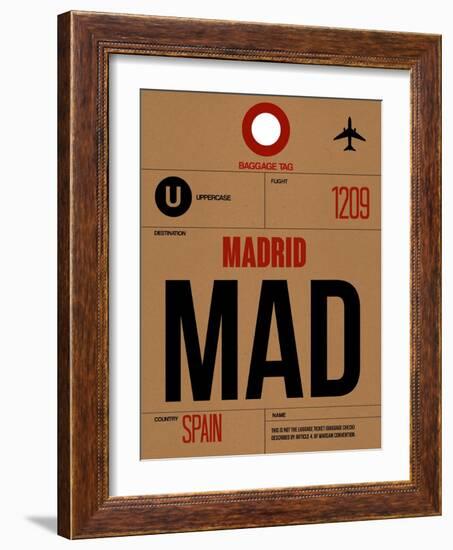 MAD Madrid Luggage Tag 2-NaxArt-Framed Art Print