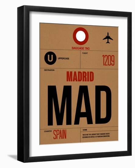 MAD Madrid Luggage Tag 2-NaxArt-Framed Art Print