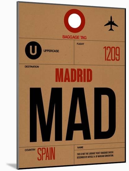 MAD Madrid Luggage Tag 2-NaxArt-Mounted Art Print
