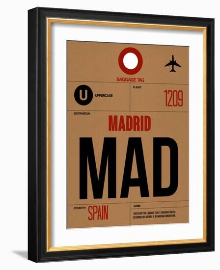 MAD Madrid Luggage Tag 2-NaxArt-Framed Art Print