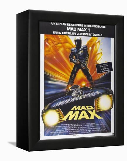 Mad Max, French poster, 1979. © Warner Bros./courtesy Everett Collection-null-Framed Stretched Canvas