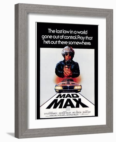 Mad Max, Mel Gibson, 1979-null-Framed Art Print