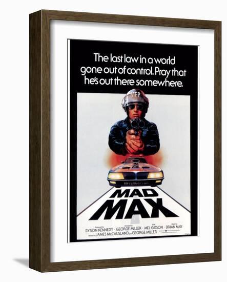 Mad Max, Mel Gibson, 1979-null-Framed Art Print