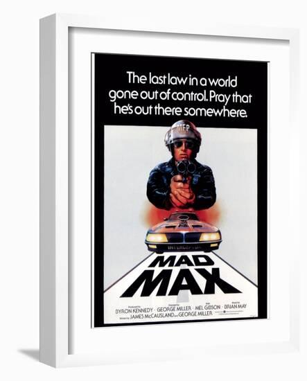 Mad Max, Mel Gibson, 1979-null-Framed Art Print