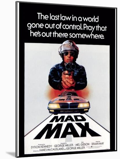 Mad Max, Mel Gibson, 1979-null-Mounted Art Print