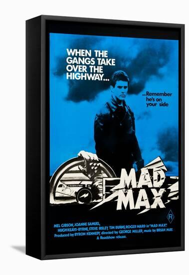 Mad Max, Mel Gibson on Australian poster art, 1979-null-Framed Stretched Canvas