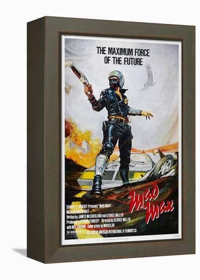 Mad Max, US poster, Mel Gibson, 1979. © American International/courtesy Everett Collection-null-Framed Stretched Canvas