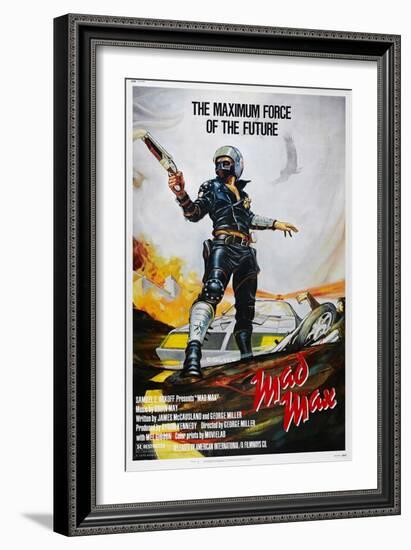 Mad Max, US poster, Mel Gibson, 1979. © American International/courtesy Everett Collection-null-Framed Art Print