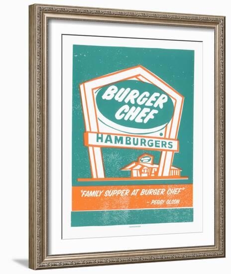 Mad Men Burger Chef-Print Mafia-Framed Serigraph