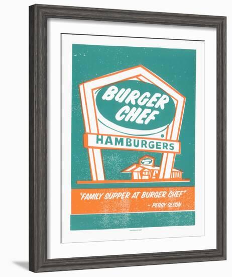 Mad Men Burger Chef-Print Mafia-Framed Serigraph