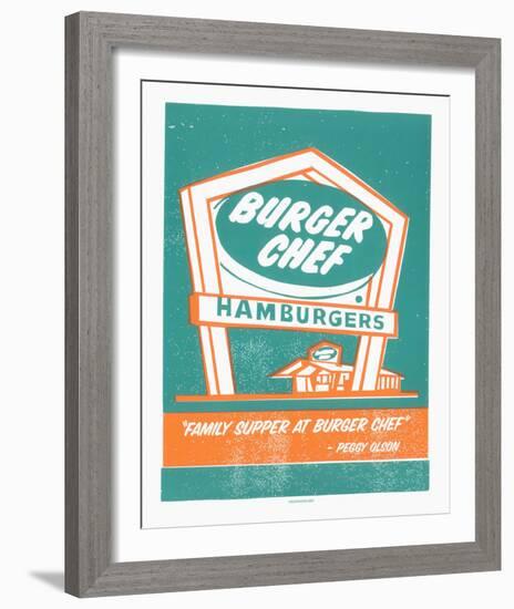 Mad Men Burger Chef-Print Mafia-Framed Serigraph