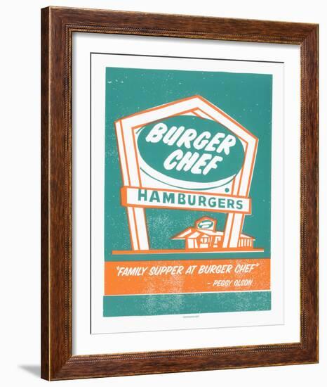 Mad Men Burger Chef-Print Mafia-Framed Serigraph