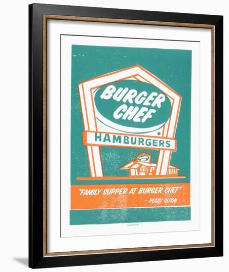 Mad Men Burger Chef-Print Mafia-Framed Serigraph