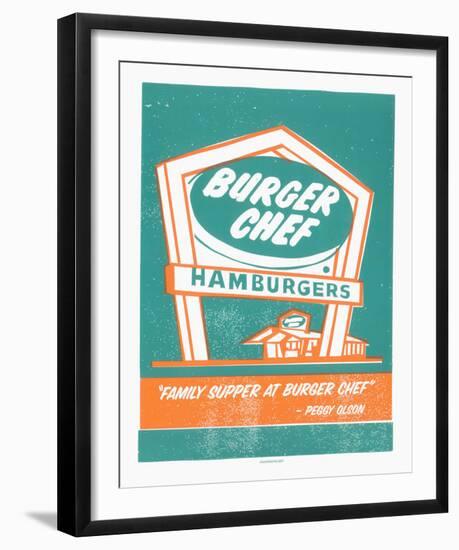 Mad Men Burger Chef-Print Mafia-Framed Serigraph