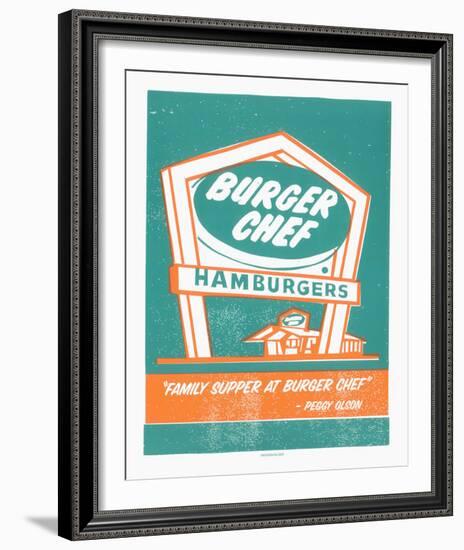 Mad Men Burger Chef-Print Mafia-Framed Serigraph