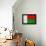 Madagascar Flag Design with Wood Patterning - Flags of the World Series-Philippe Hugonnard-Framed Stretched Canvas displayed on a wall