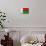 Madagascar Flag Design with Wood Patterning - Flags of the World Series-Philippe Hugonnard-Mounted Art Print displayed on a wall