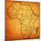 Madagascar on Actual Map of Africa-michal812-Mounted Art Print