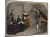 Madam Calas, with her two daughters, listens to the verdict of the trial of her husband-French School-Mounted Giclee Print