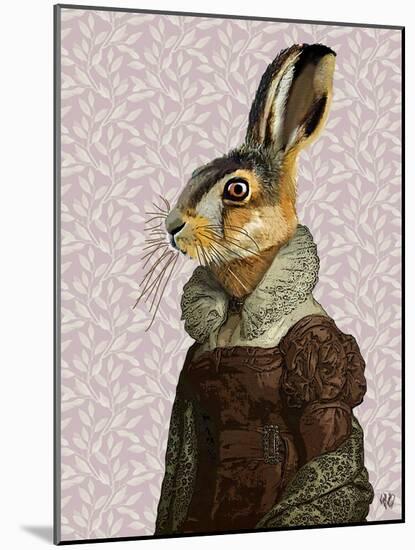 Madam Hare-Fab Funky-Mounted Art Print