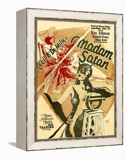 MADAM SATAN, Kay Johnson, window card, 1930.-null-Framed Stretched Canvas