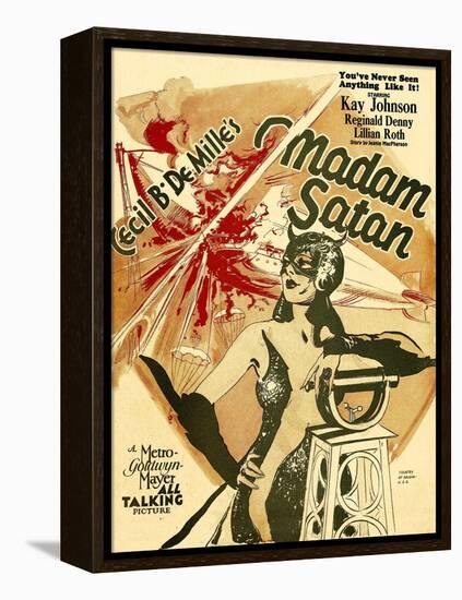 MADAM SATAN, Kay Johnson, window card, 1930.-null-Framed Stretched Canvas