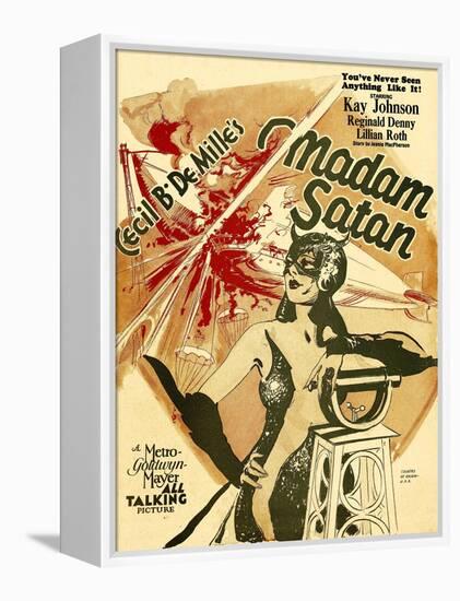 MADAM SATAN, Kay Johnson, window card, 1930.-null-Framed Stretched Canvas