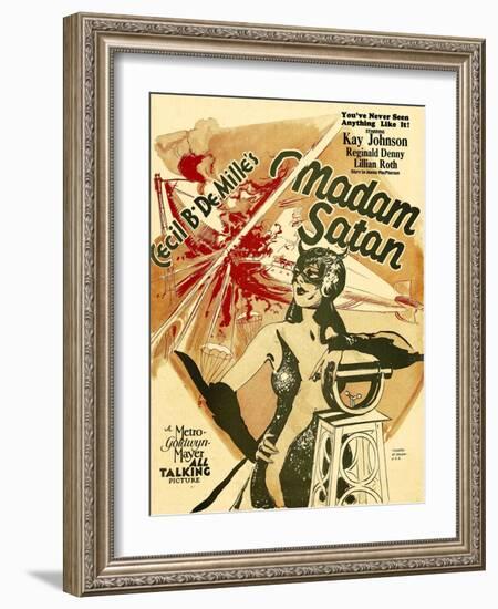 MADAM SATAN, Kay Johnson, window card, 1930.-null-Framed Art Print