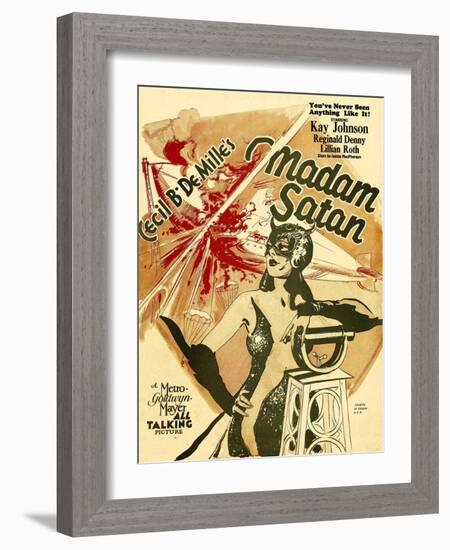 MADAM SATAN, Kay Johnson, window card, 1930.-null-Framed Art Print